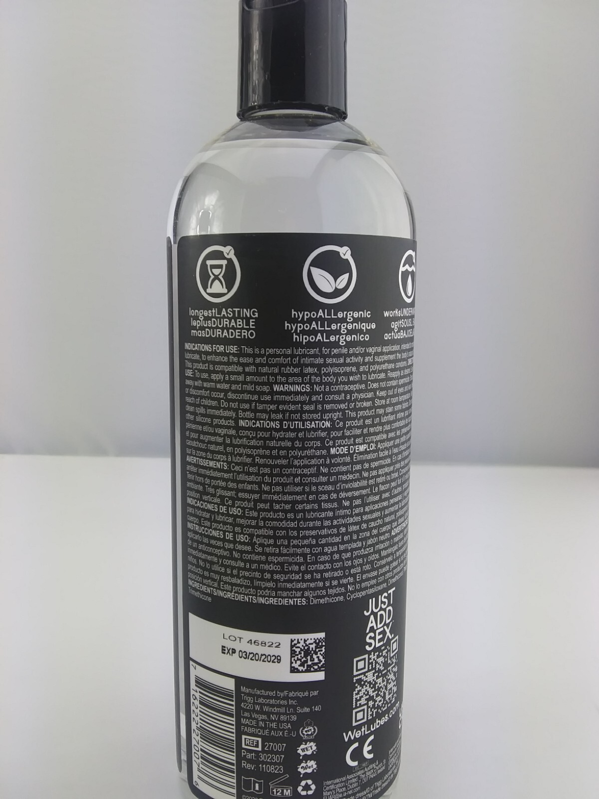 Wet Platinum Silicone Based Lube Personal Lubricant – Choose Size 8oz / 16oz