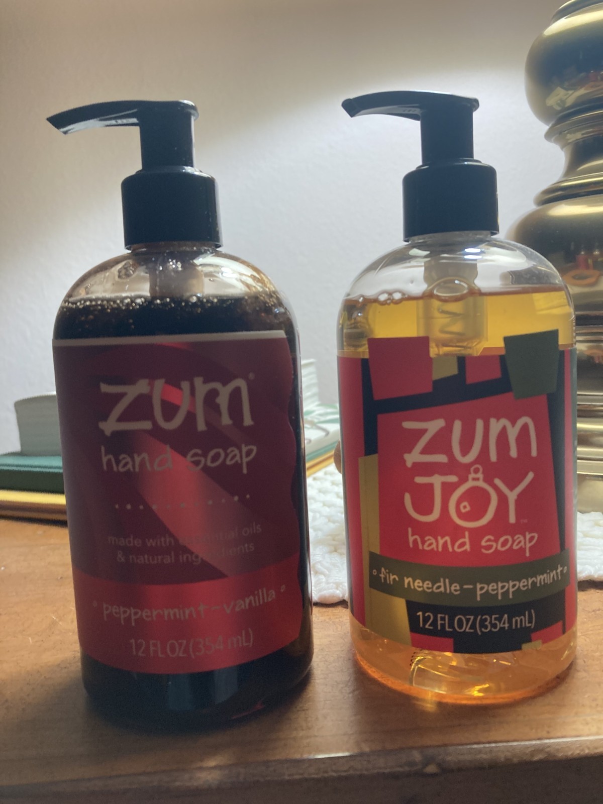 ZUM Christmas Holiday Liquid Hand Soap Peppermint Vanilla + Fir Needle Mint