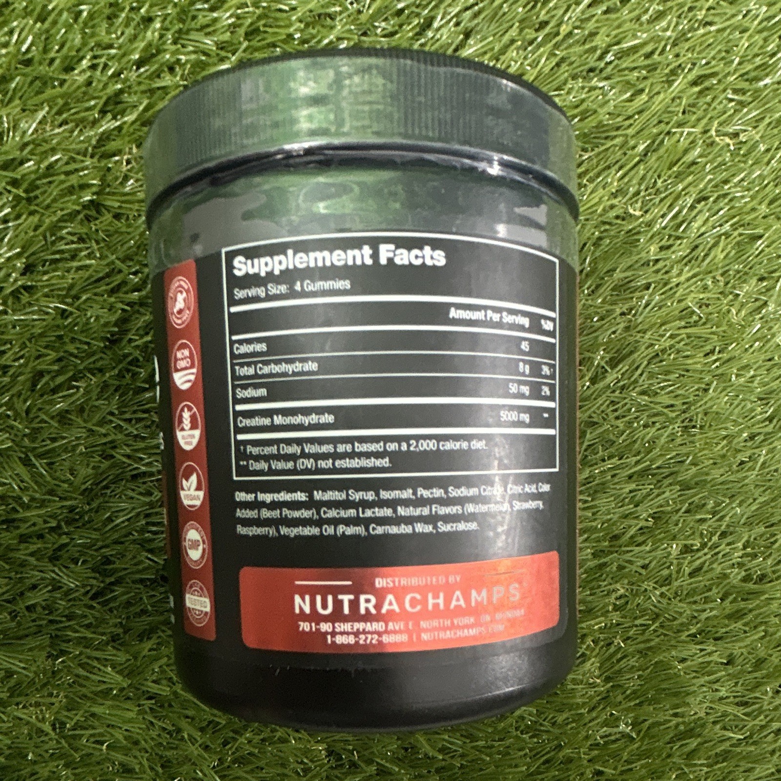 NutraChamps Creatine Monohydrate Gummies 5,000mg Sugar-Free 120ct