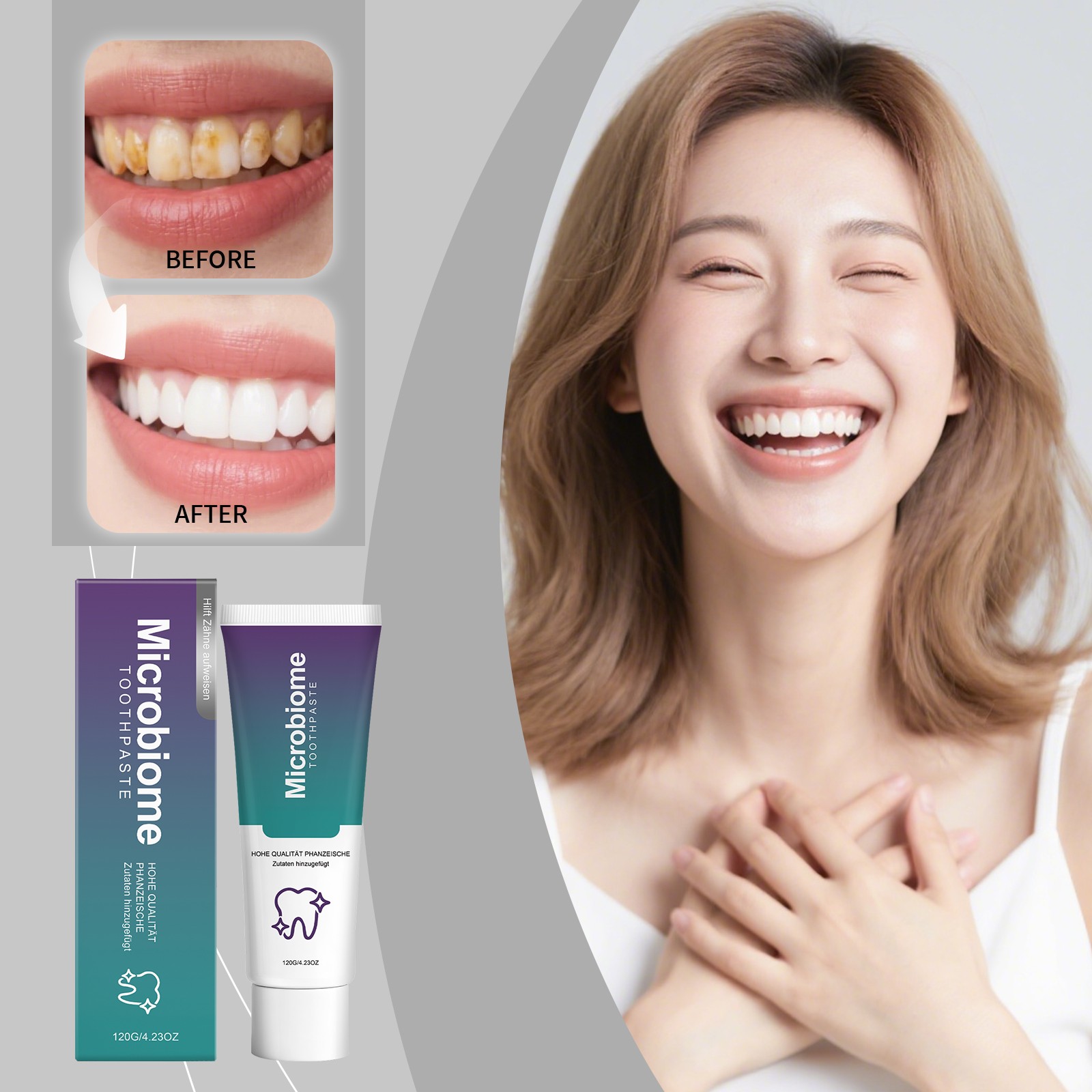7.5% Hap Nano-Hydroxyapatite Toothpaste Remove Deep Clean For Sensitive Teeth US