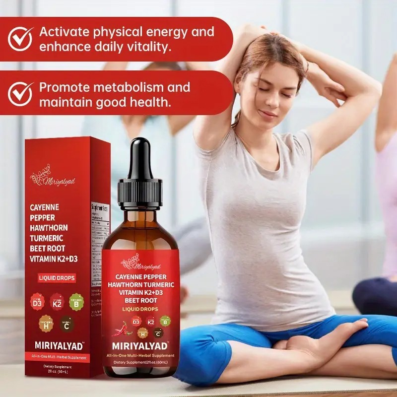 Cayenne Pepper Supplement Liquid Drops + Hawthorn Berry – Pack 2