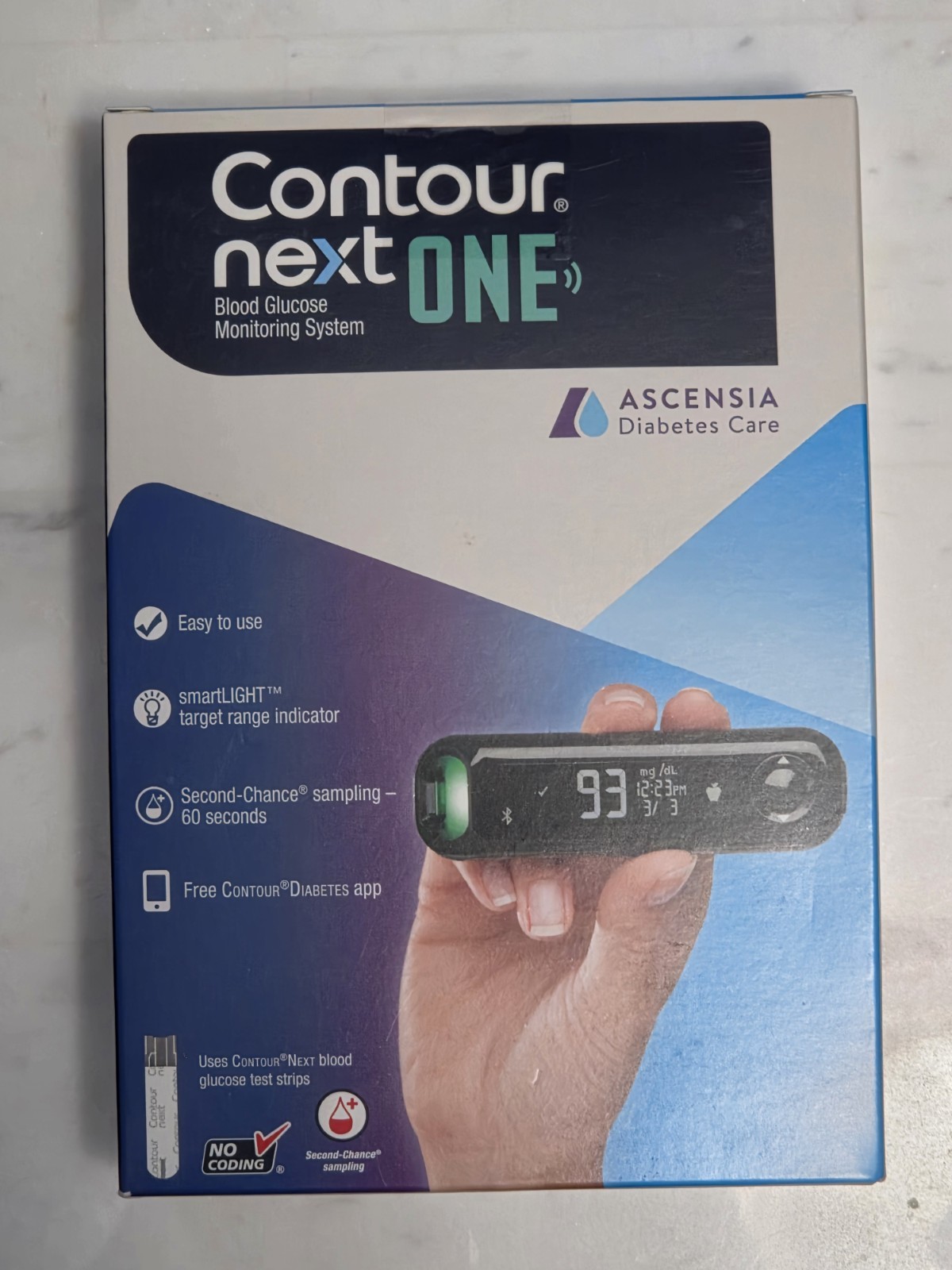 Contour Next One Wireless Glucose Monitor Kit, smartLIGHT, Smartphone Compatible