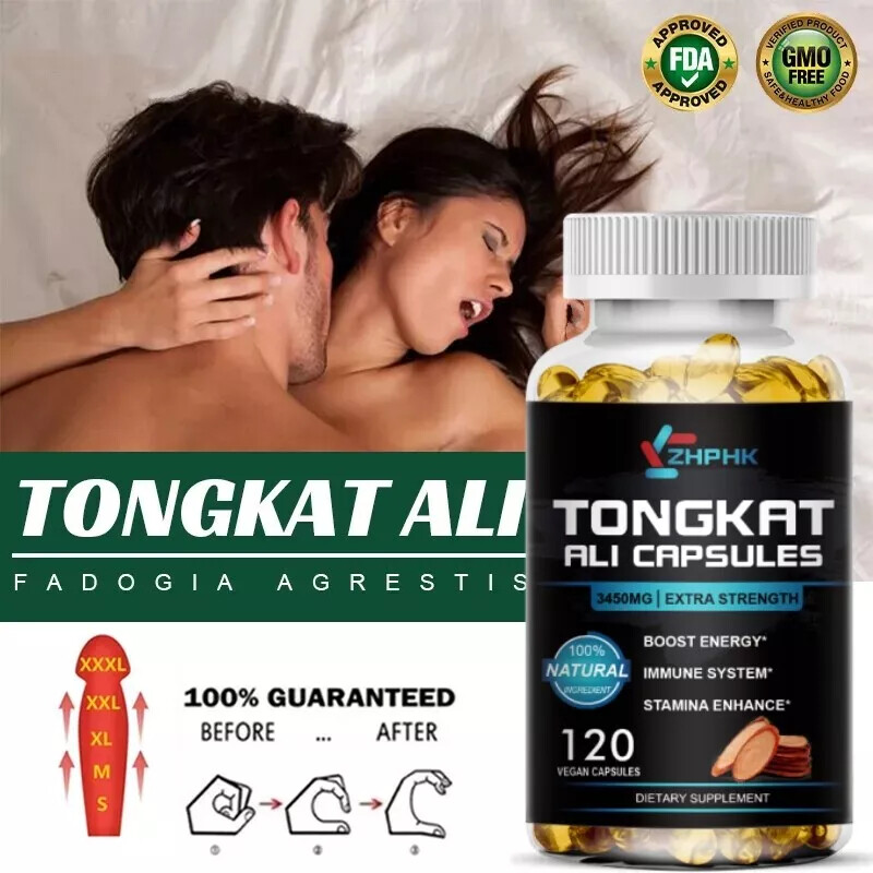 TONG KAT ALI 200:1 3450MG 120 veggie Capsules Root Extract Testosterone Booster