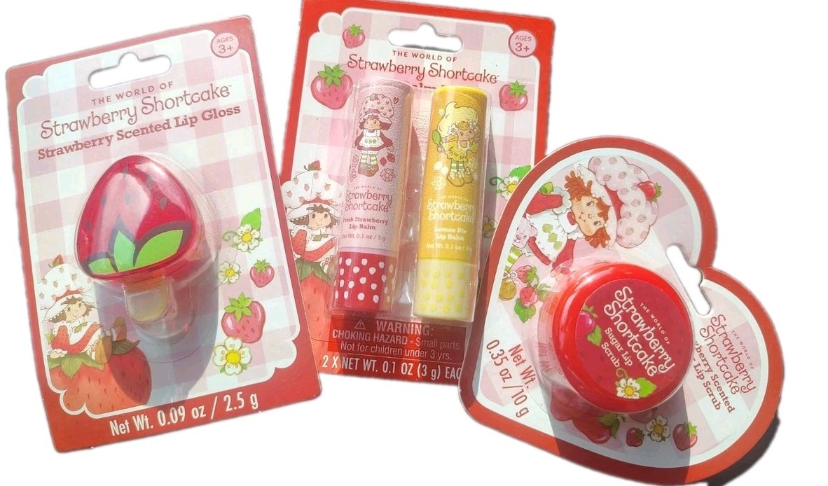 Strawberry Shortcake Lip Gloss Set Of 3.