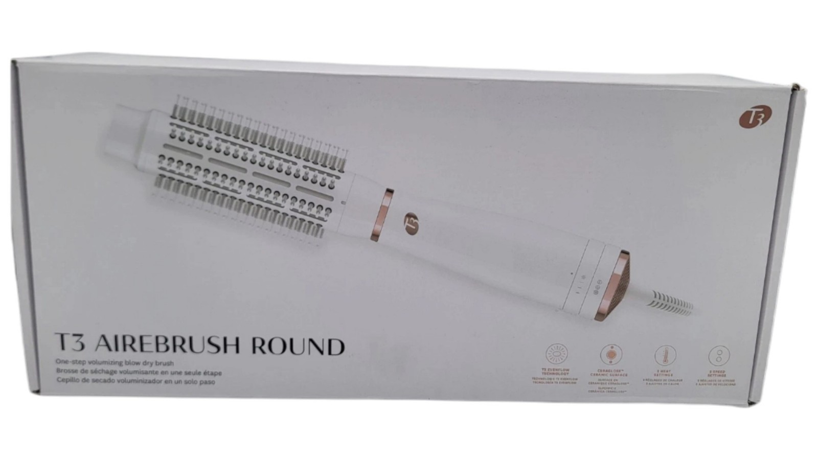T3 AireBrush Round One-Step Smoothing & Volumizing Hair Dryer Brush, Oval Brush