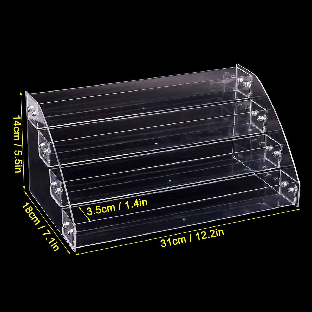 4 Tiers Acrylic Display Risers Clear Perfume Organizer Stand Large Cupcake Stan
