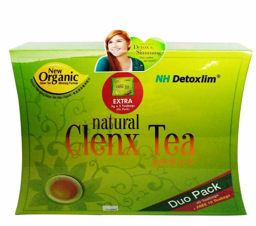 Nh Slimming Detoxlim Clenx Tea Organic Natural Body Weight Loss & Detox 40+10s