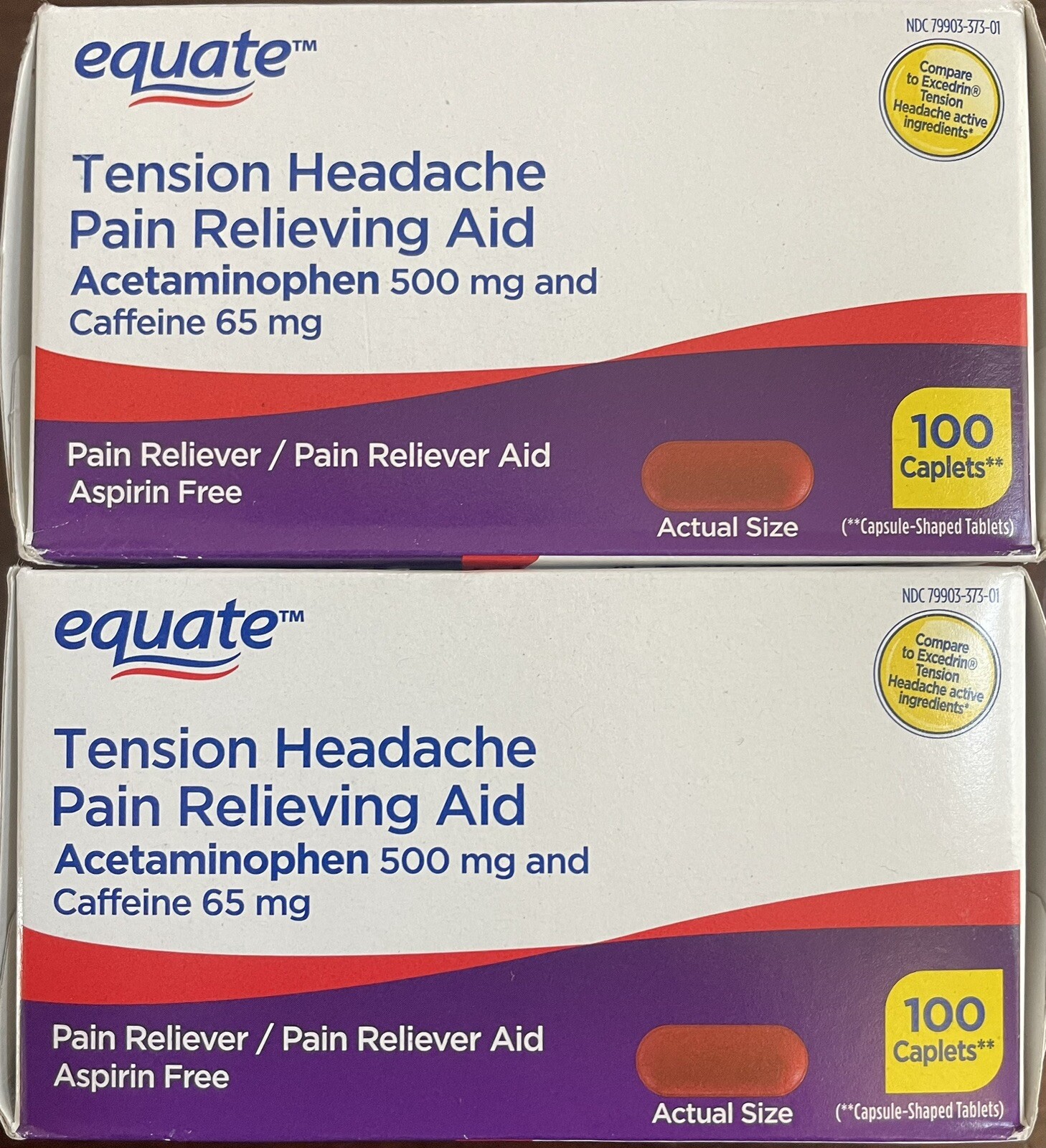 Tension Headache Relief **Excedrin Compare 200 Caplets (2×100)