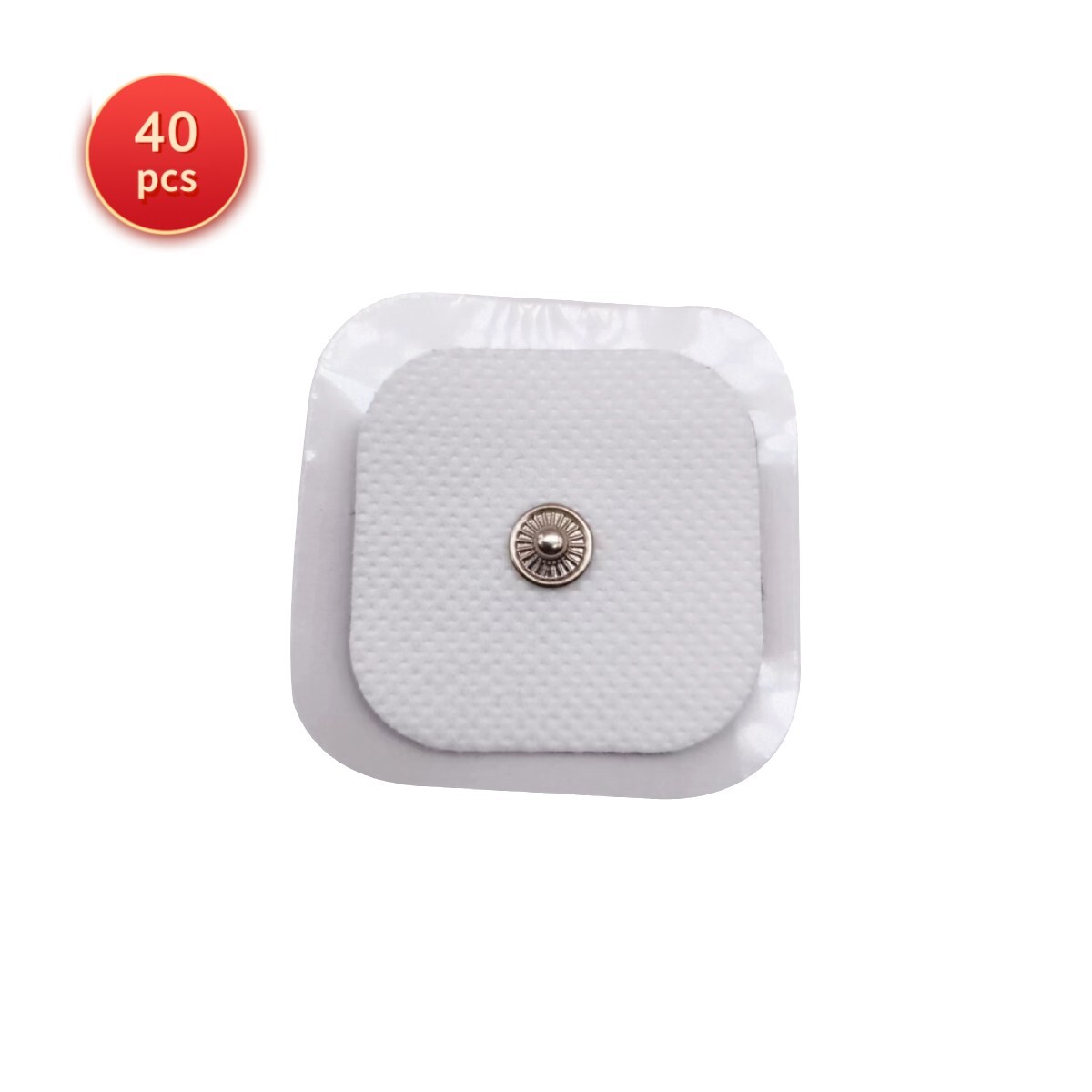 40 pcs Snap Electrode Pads 2×2” Replacement fit TENS Unit Pulse Massager