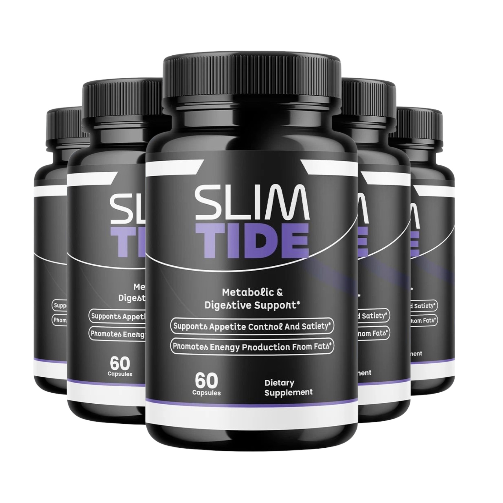 5-Pack Slim Tide Capsules – SlimTide Weight Management Support – 300 Caps