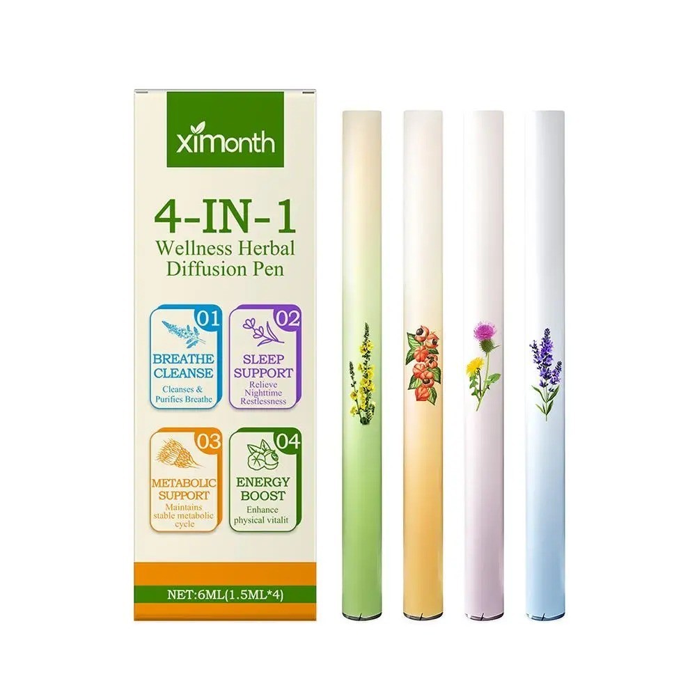 4X Natural Herbal Diffuser with Mullein Thyme Mint for Lung Health and Fresh Air