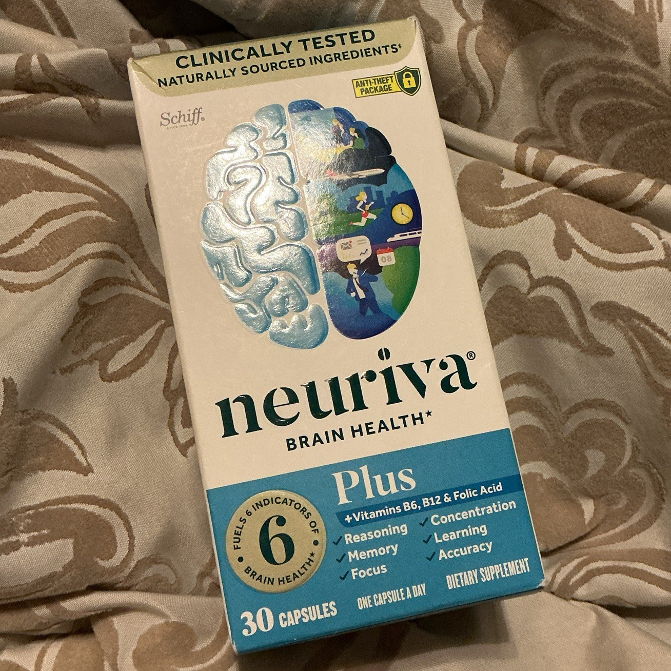 Neuriva Plus Brain Health Capsules 30 Ct Memory Focus Gluten-Free Veg 08/2027