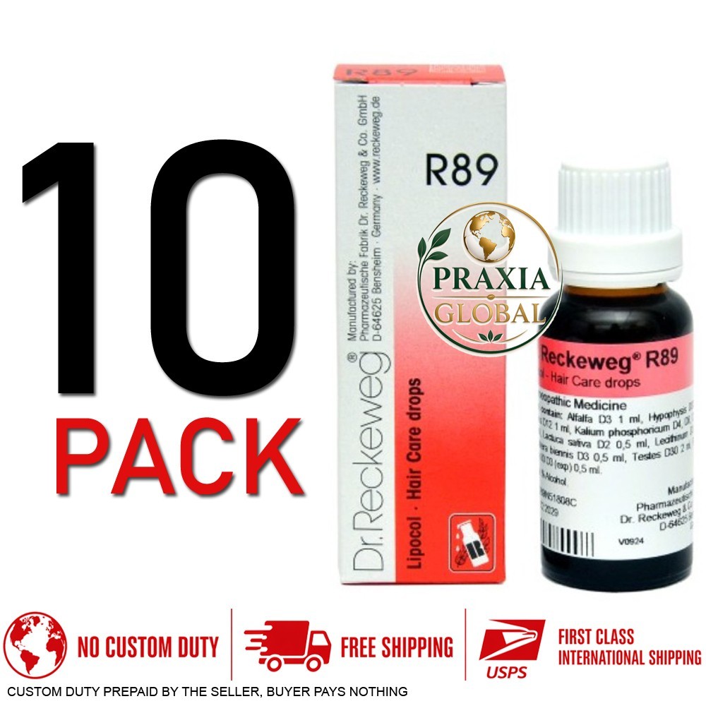 Dr Reckeweg R89 Drops 22ml SUPER SAVER PACK OF 10 Bottles