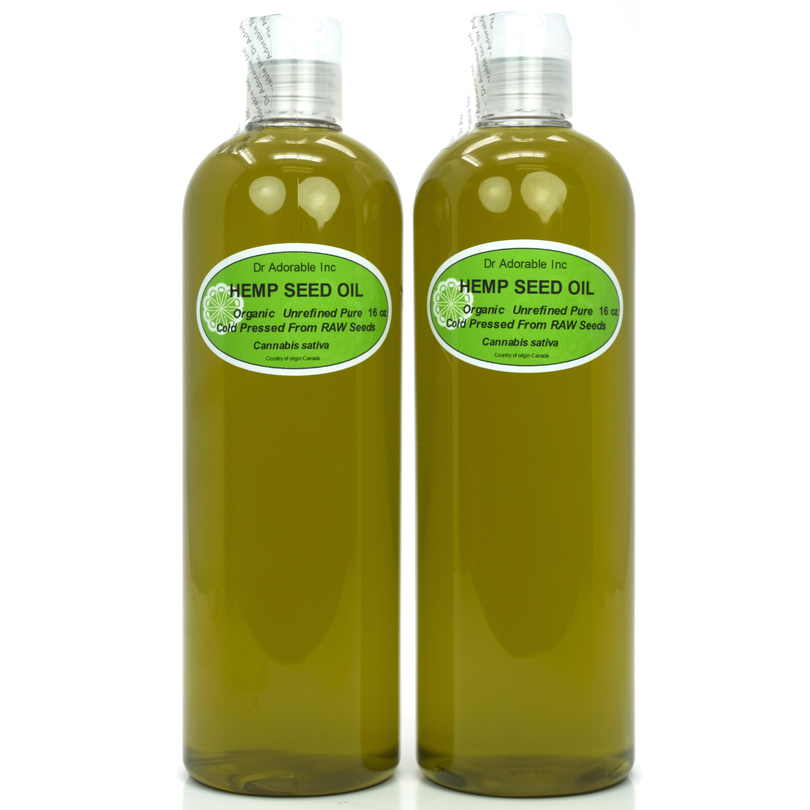 2×16 oz /32 oz BEST HEMP OIL UNREFINED 100% PURE HEMP SEED OIL COLD PRESSED