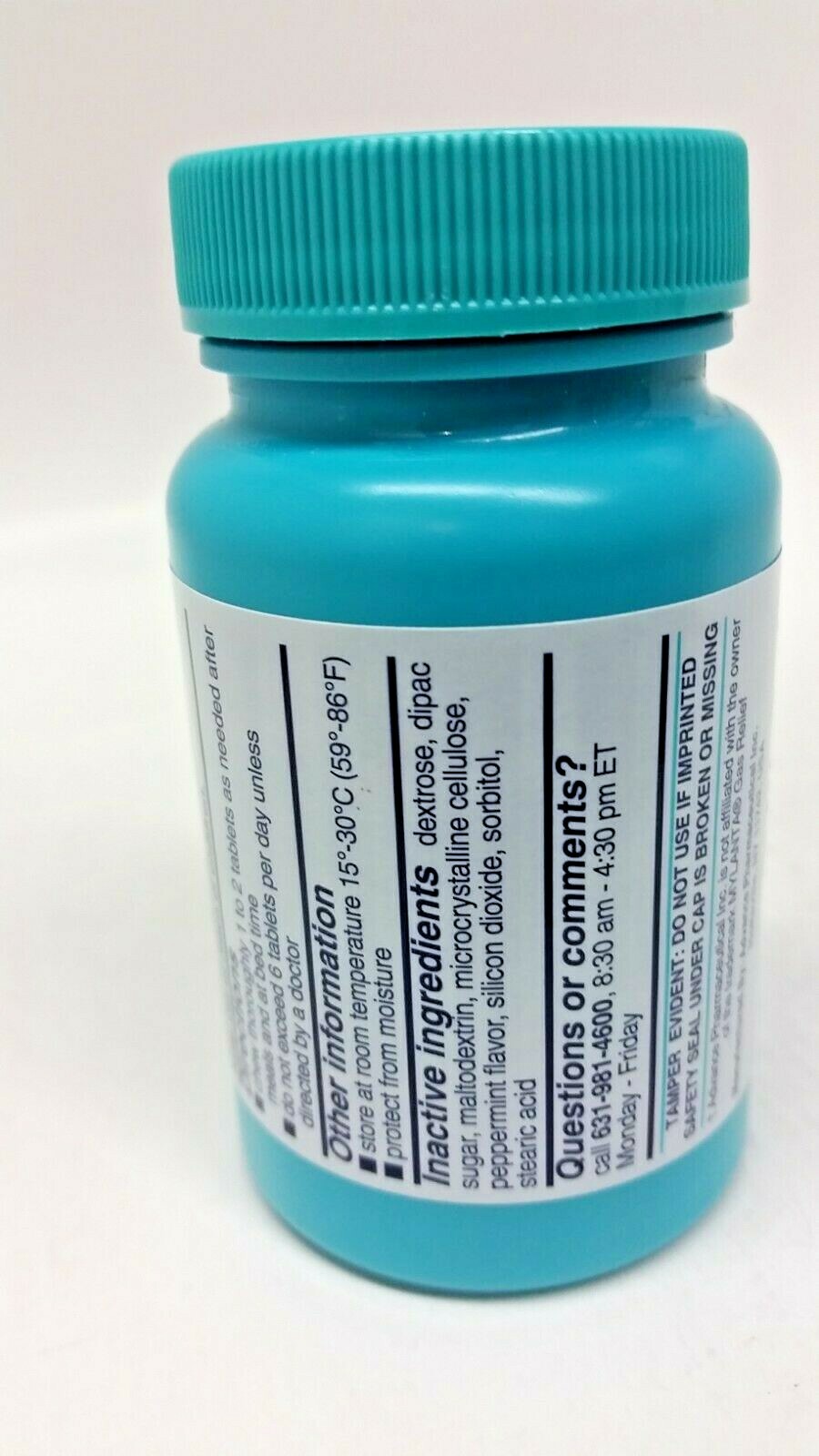 2-PK Simethicone Gas Relief Chewable Tablets 80mg Anti-Gas Bloating 36CT SEALED
