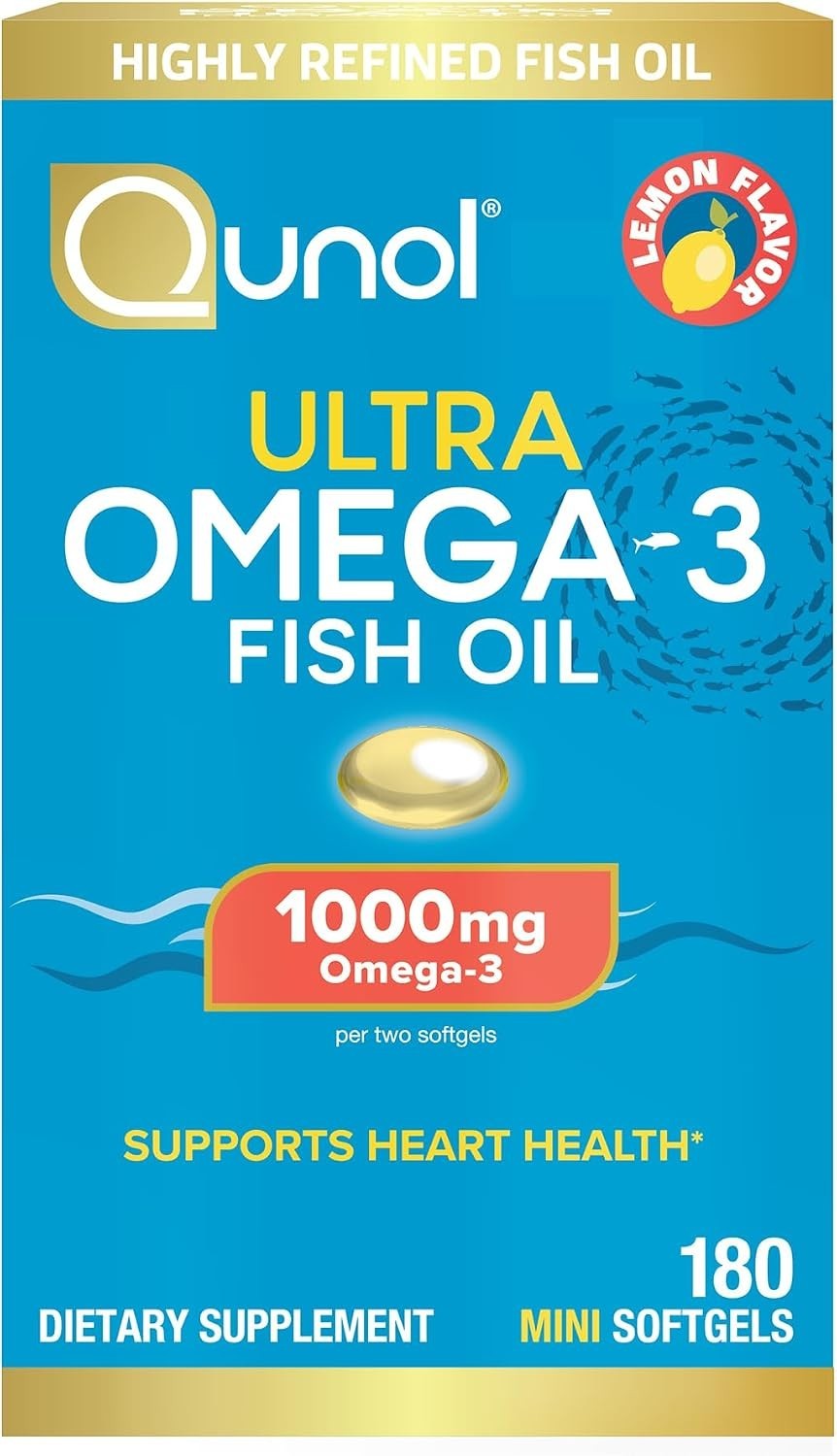 Ultra Pure Lemon-Flavored Omega-3 Softgels – 180 Count for Heart Wellness