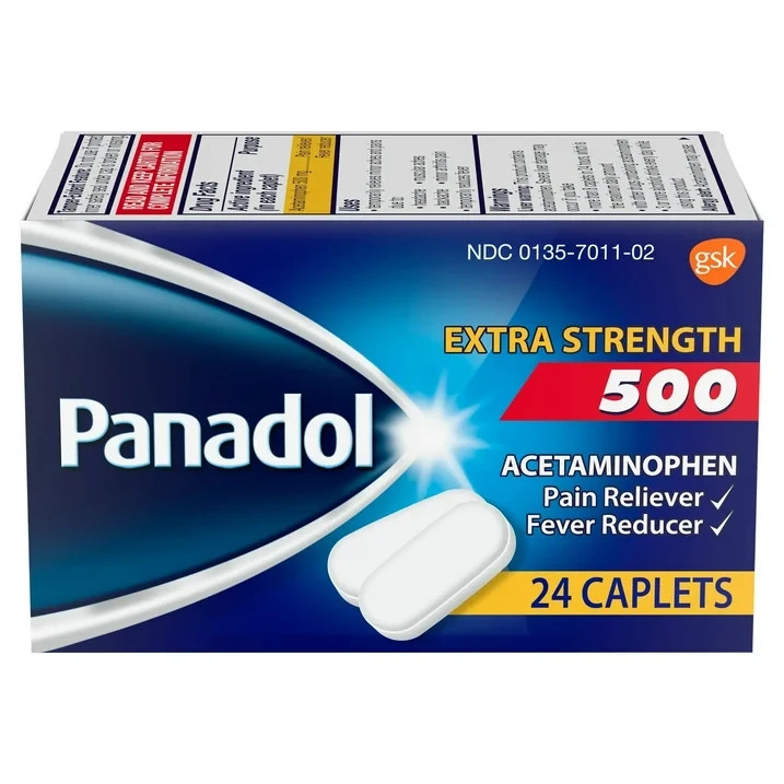 (2 pack) Panadol Extra Strength Caplets, Pain Reliever & Fever Reducer – 24ct