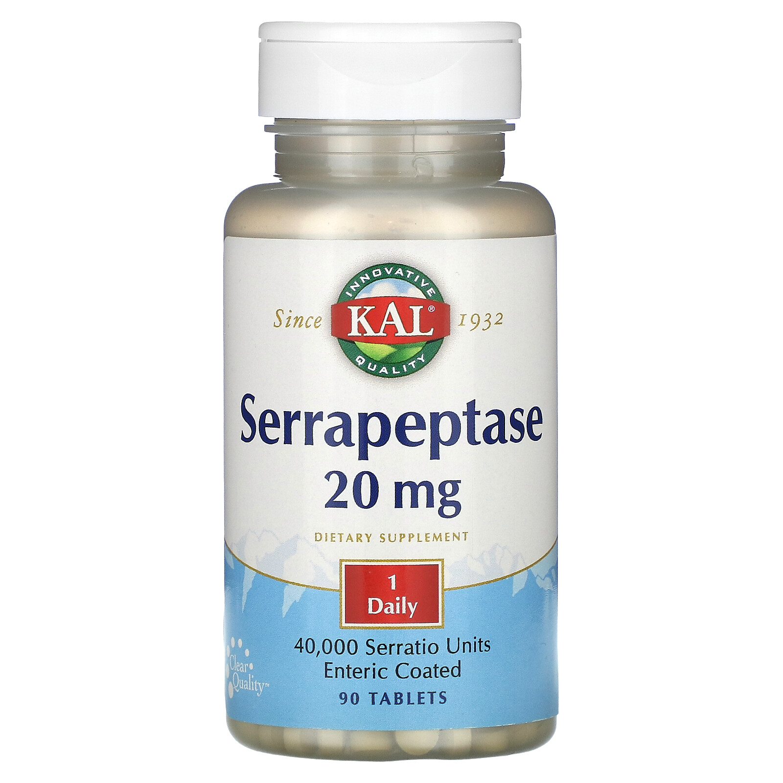 Serrapeptase, 20 mg, 90 Tablets