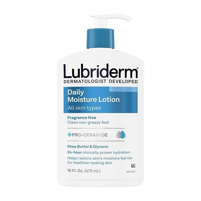 Lubriderm Daily Moisture Lotion Normal to Dry Skin Clean Non Greasy Feel 16oz