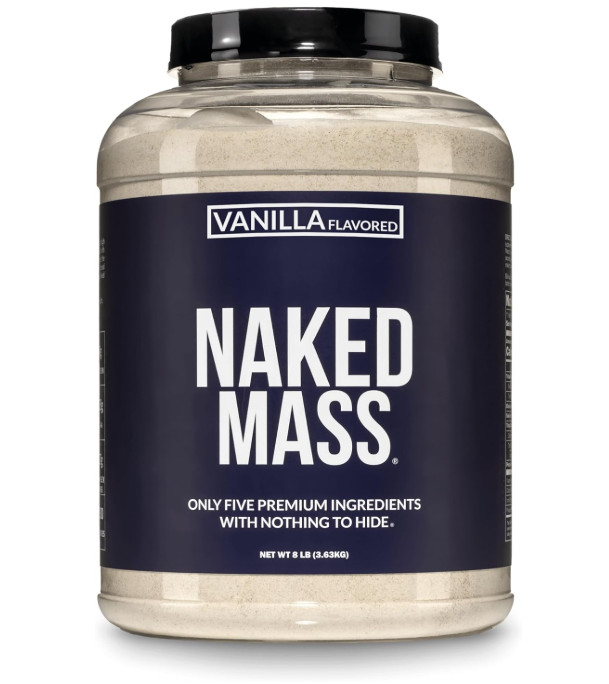NAKED Vanilla Mass Weight Gainer Protein Powder, 8 lb, 11 Servings