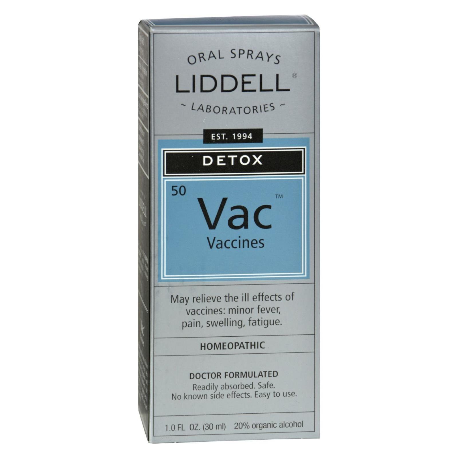 Liddell Detox Vaccines Homeopathic Remedies 20% Organic Alcohol 30 mL 1 oz 1 ct