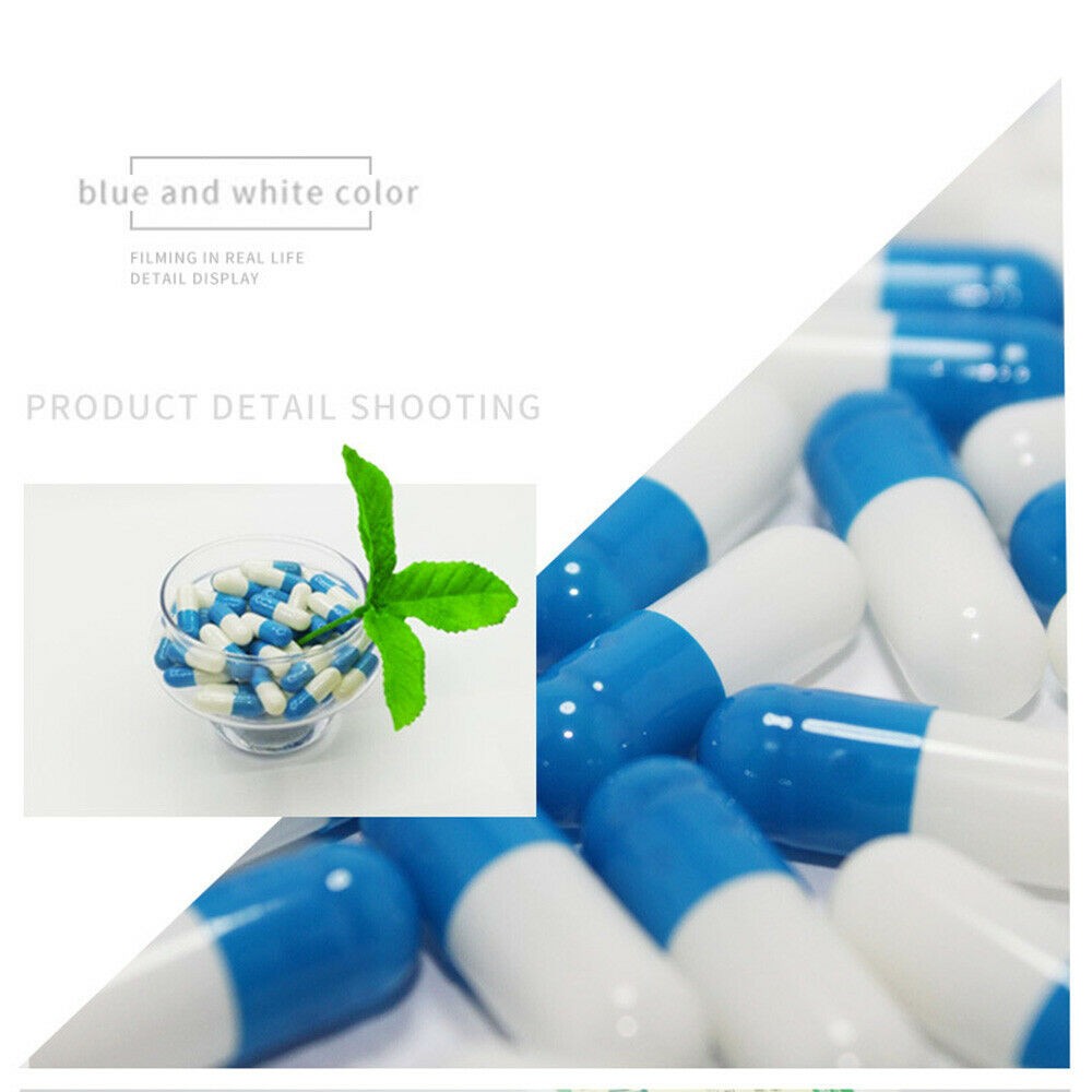 1-10k Size 00 0 1 2 3 4 5 Empty Gel Gelatin Capsules ~Size 00 ~Kosher Colorful