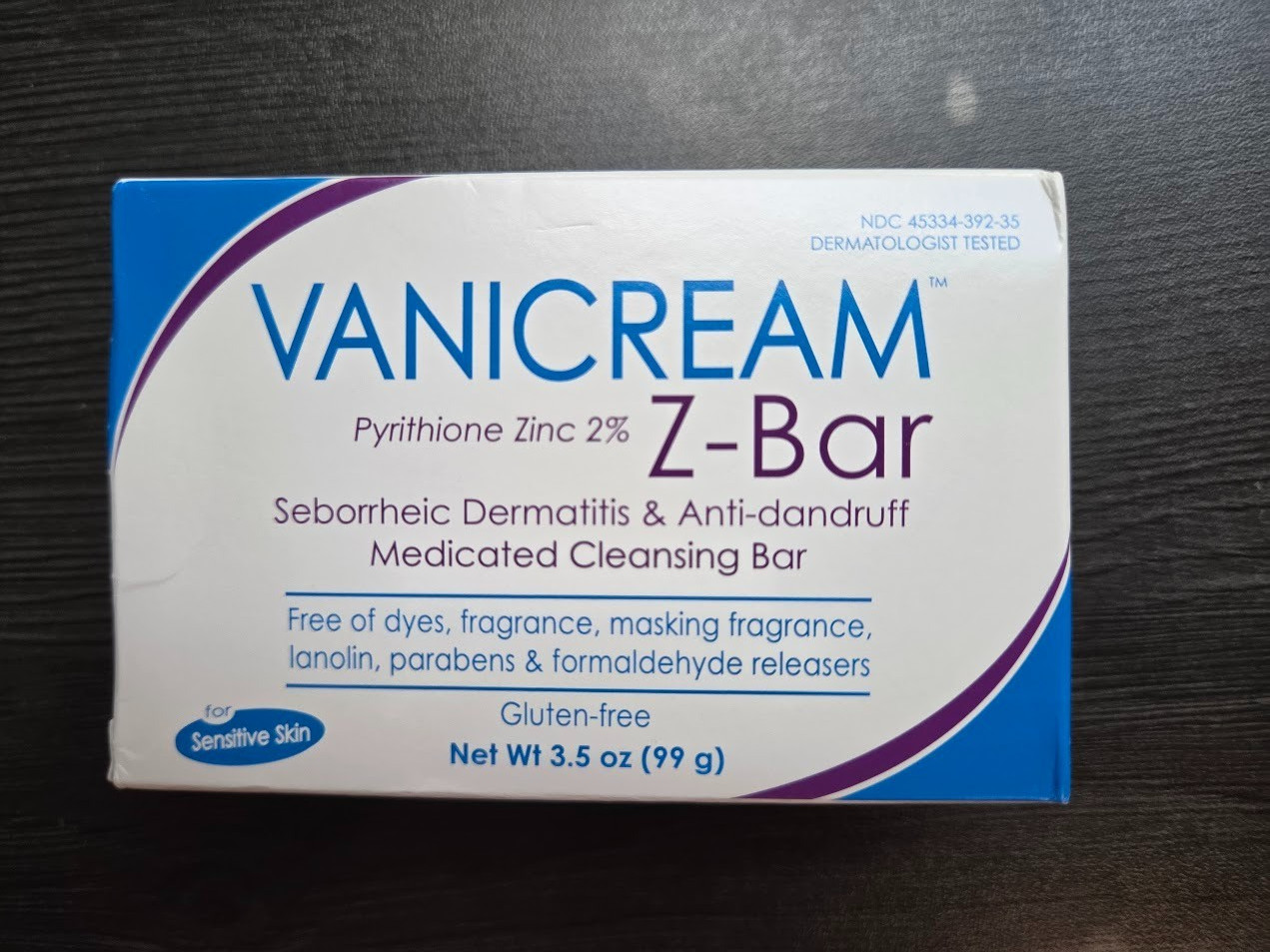 Vanicream Z-Bar Medicated Cleansing Bar – 3.53oz Exp date 10/2026
