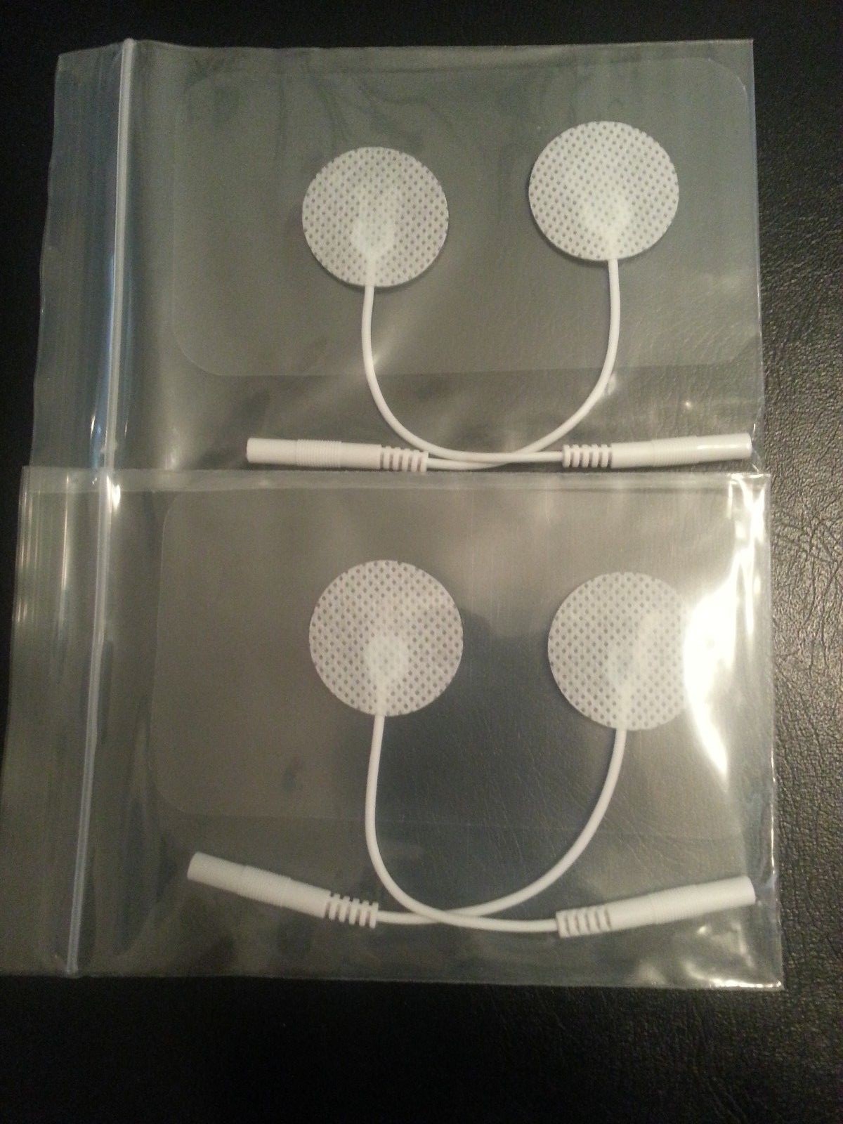 8 CIRCULAR MASSAGE PADS 2.5cm WIRED ELECTRODES MICROCURRENT FACIAL TONING