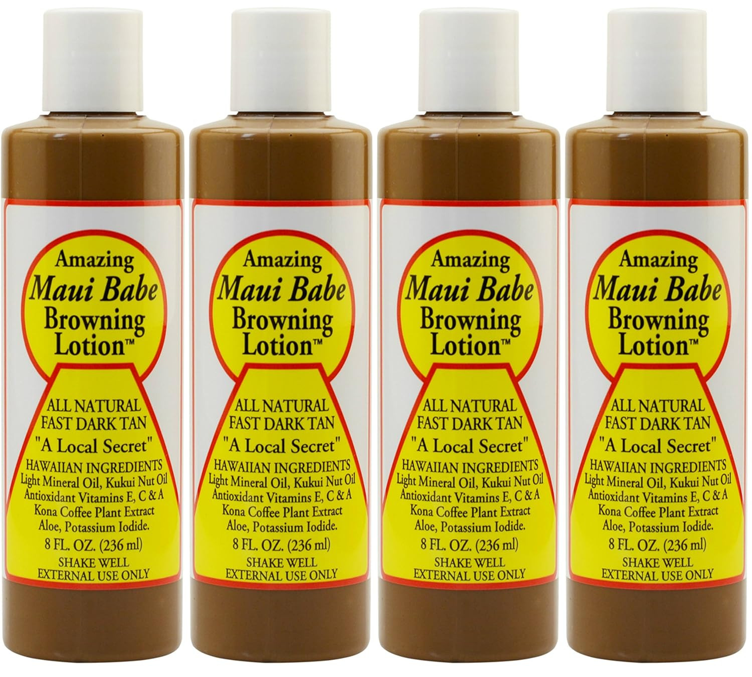Maui Babe Browning Lotion 8 Ounces (Pack of 4)
