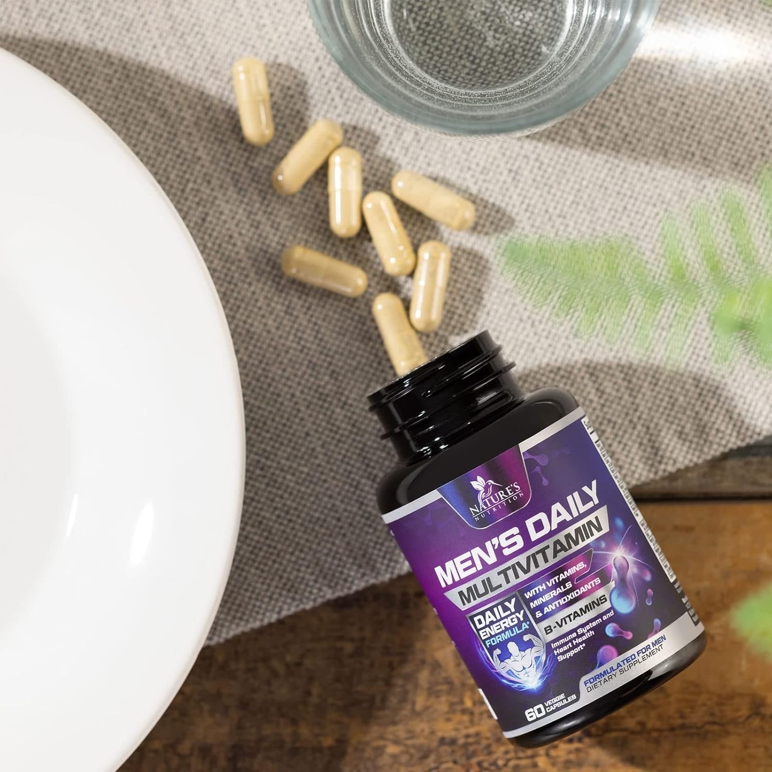 Multivitamin for Men – Vitamin A, C, D, E, Zinc, Calcium, for Immune