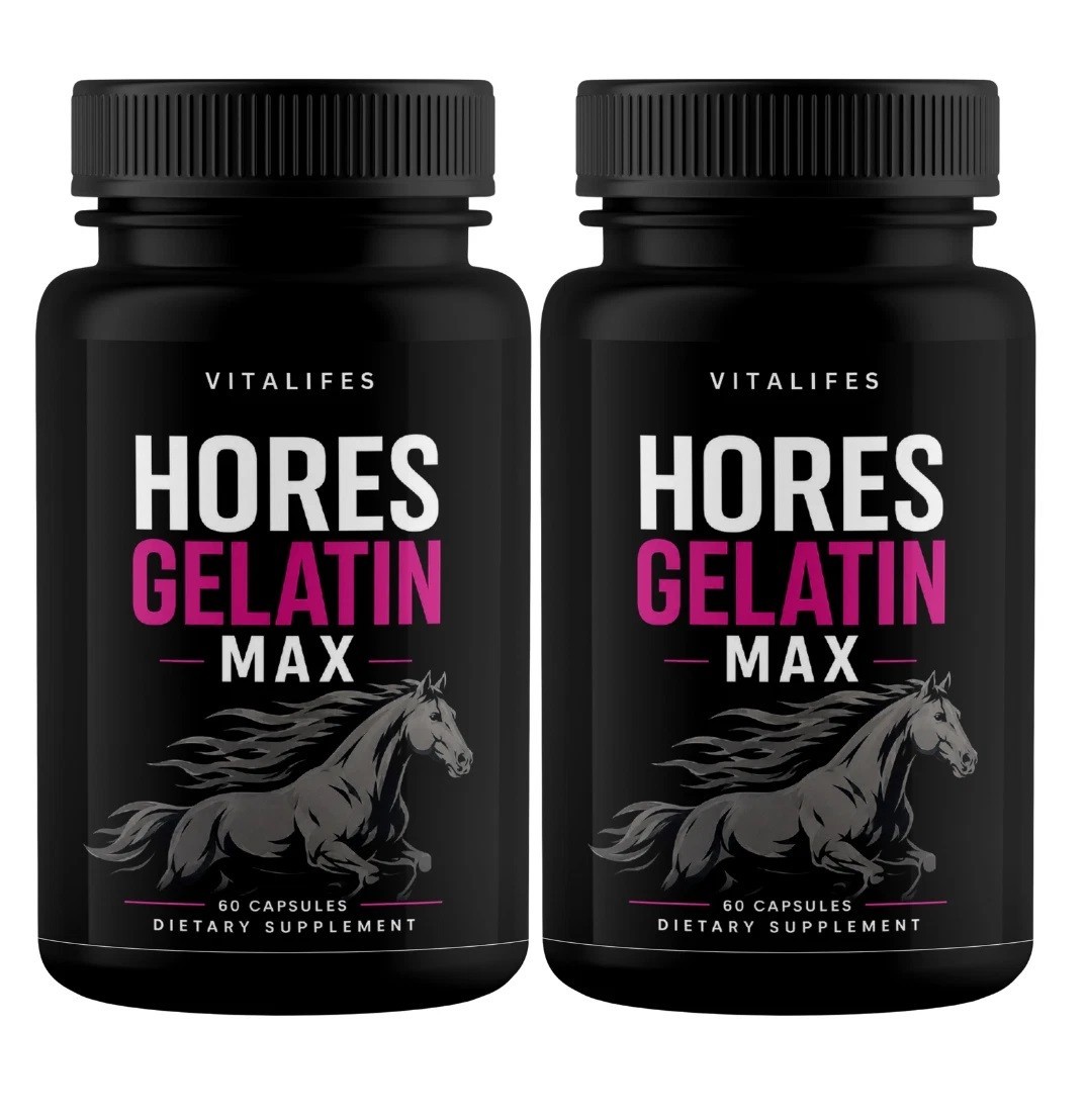 ( 2 Pack) Horse Gelatin Max Performance Capsules, Horse Gelatin Max Pills 60ct