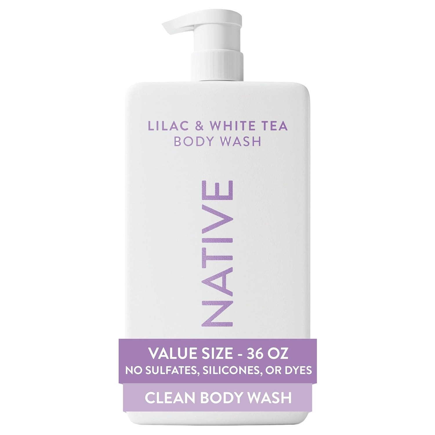 Native Body Wash Lilac & White Tea Sulfate Free Body Wash 36 oz