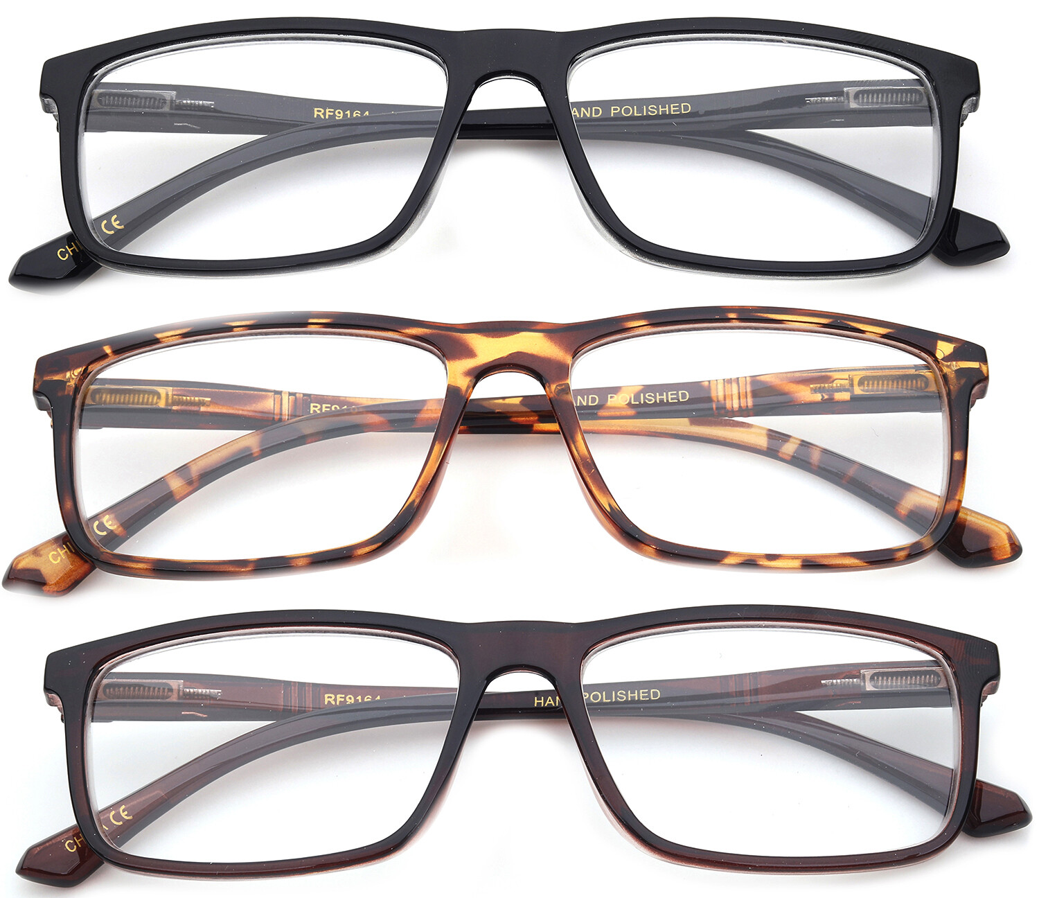 Reading Glasses Unisex Spring Hinge Readers Men Women Classic Rectangular