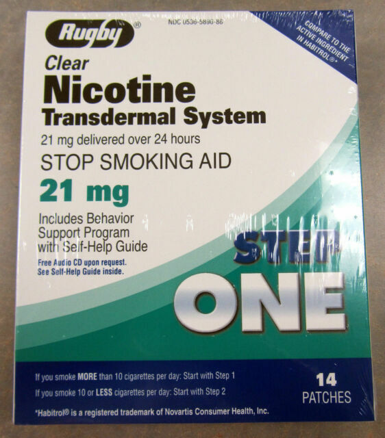 Rugby 21mg Nicotine Transdermal System Patch – 14 Count