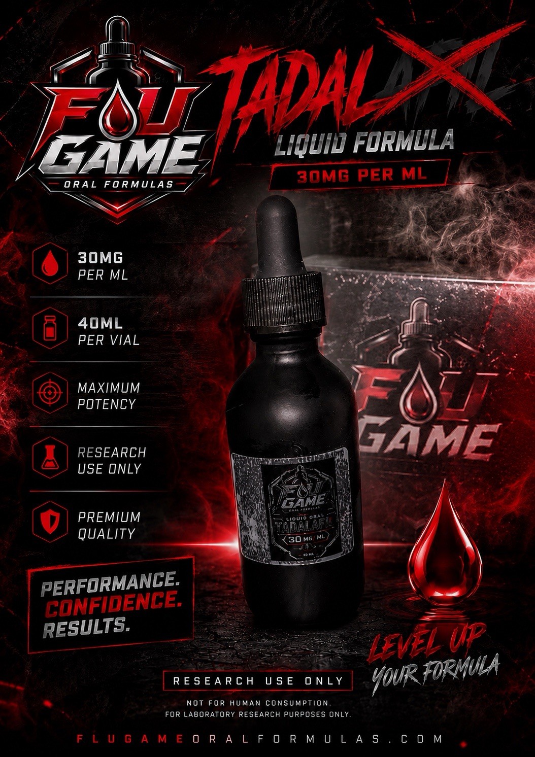Flu Game Oral Formulations Tada Liquid Formula 30mg/mL 40mL
