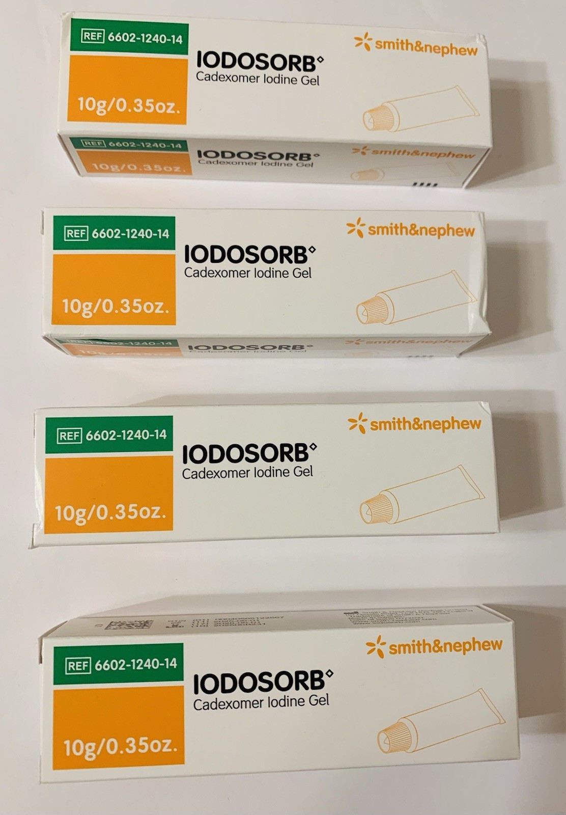 *4-Tubes* Smith & Nephew Iodosorb Wound Cadexomer Iodine 0.35 Oz Gel 6602124014