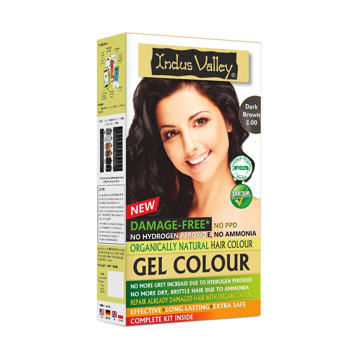 Indus valley Damage free Gel hair colour Trial Pack- Dark Brown | Pack of 1