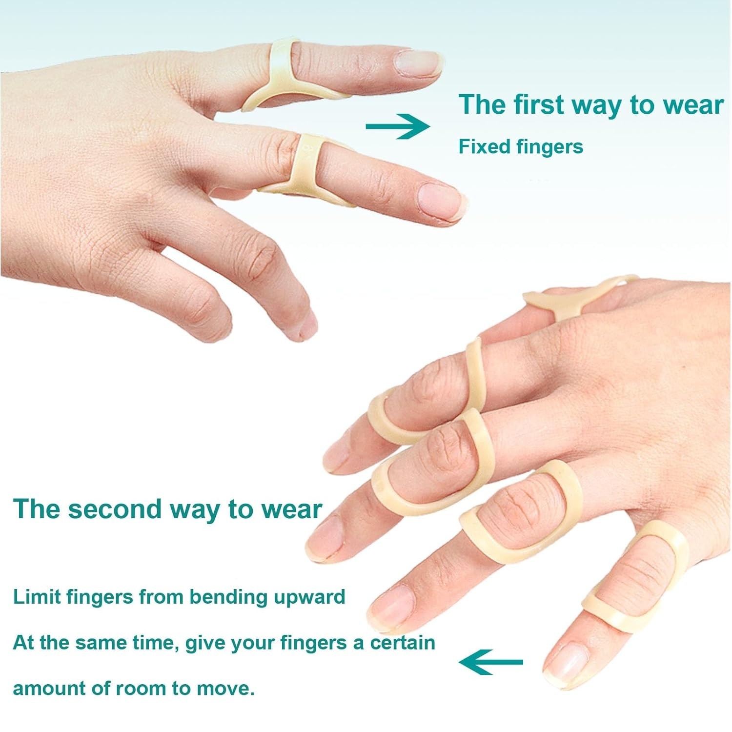 8-40 PCS Oval Finger Splints Trigger Finger Kit for Size 5,6,7,8,9,10,11,12 US