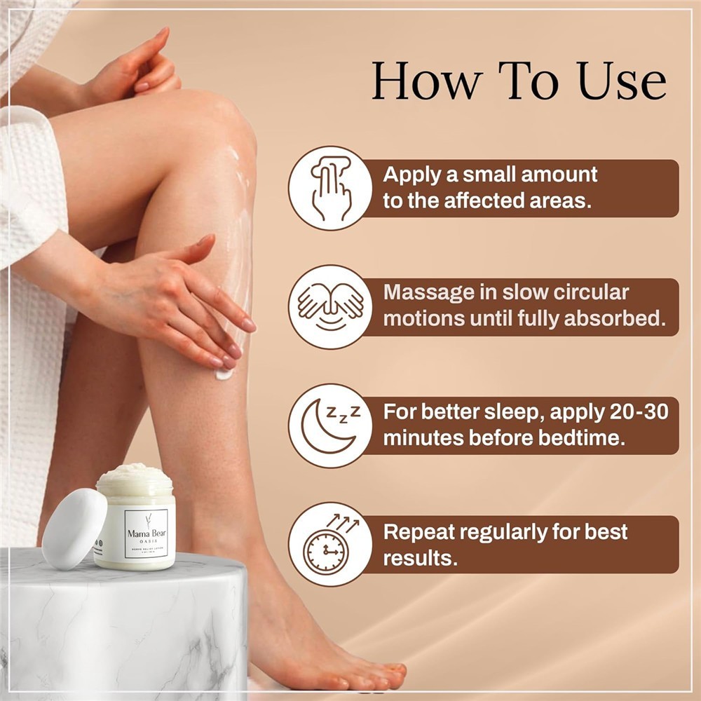 Mama Bear Oasis Lotion – Nerve Relief Cream for Foot, Hands, Legs, Natural Care