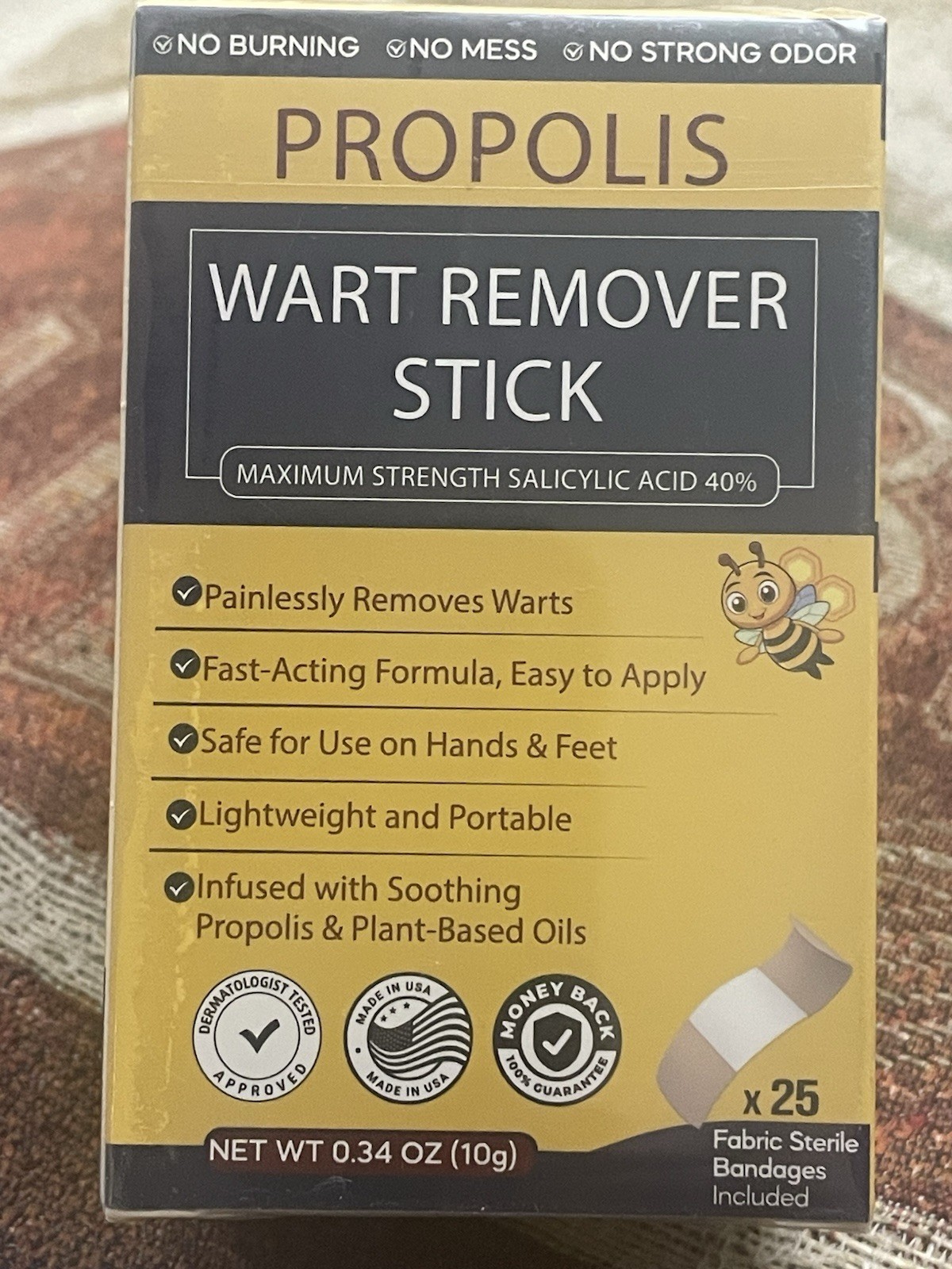 Propolis Wart Remover Stick 09/2028 Maximum Strength Salicylic
