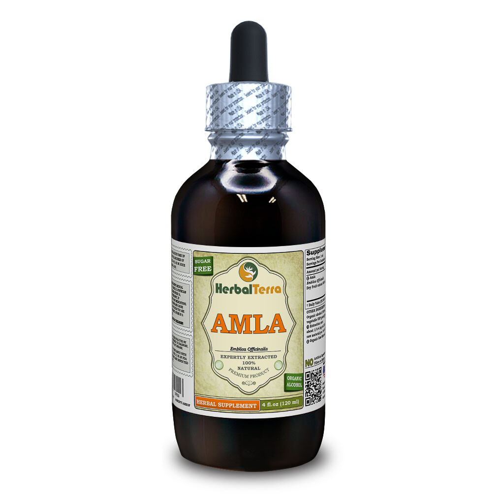 Amla (Emblica Officinalis) Tincture, Organic Dried Fruit Liquid Extract