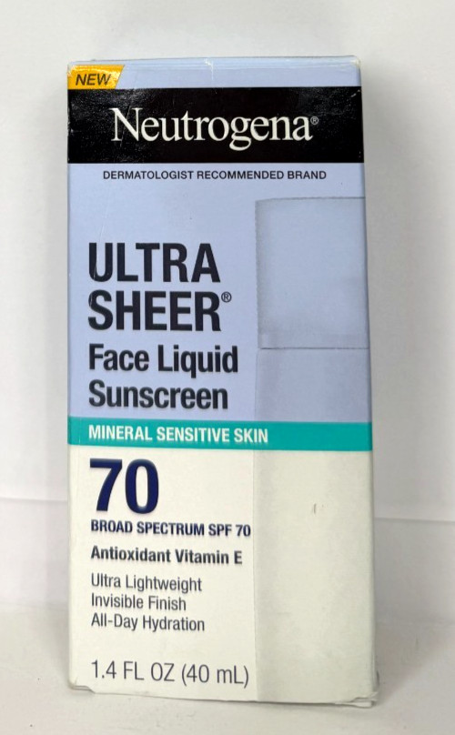 Neutrogena Ultra Sheer Liquid Sunscreen Lotion SPF 70 Sensitive Skin Exp 06/2026