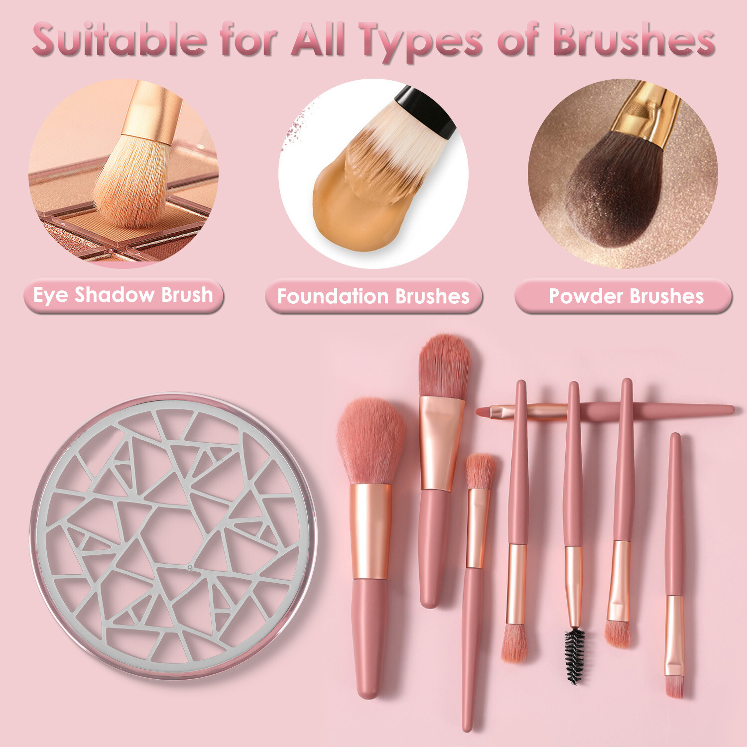 Electric Makeup Brush Cleaner Machine with Timer Digital Display Cleaning Drying