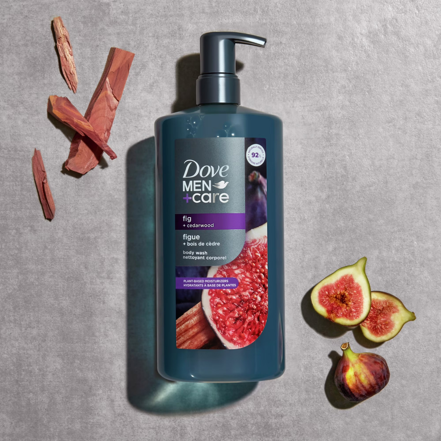 Dove Men+Care Fig Cedarwood Plant-Based Body Wash 26 fl Oz