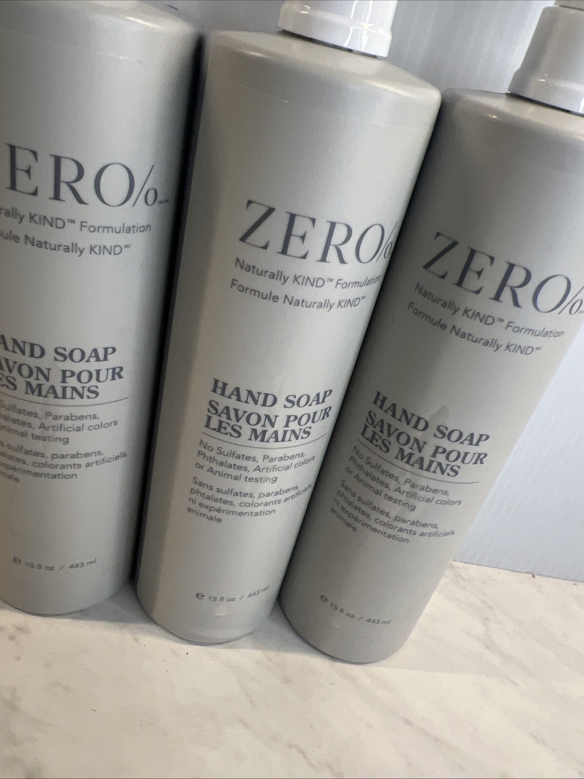 NEW | 3 Pack | Zero% by Gilchrist & Soames Hand Soap 15 fl oz | Naturally Kind