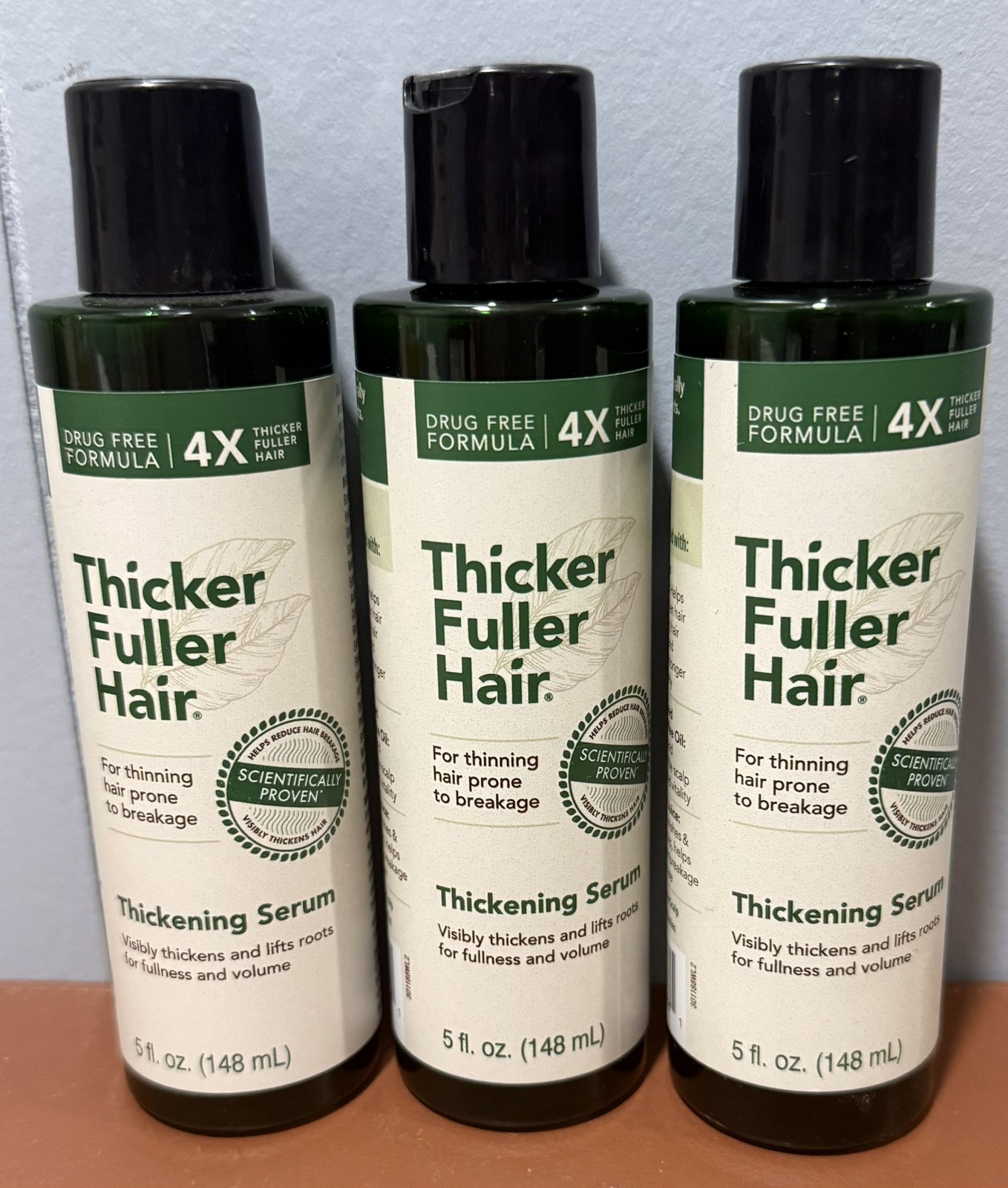 3 Thicker Fuller Hair Thickening Serum – Thinning Hair Treatment 5 fl.oz