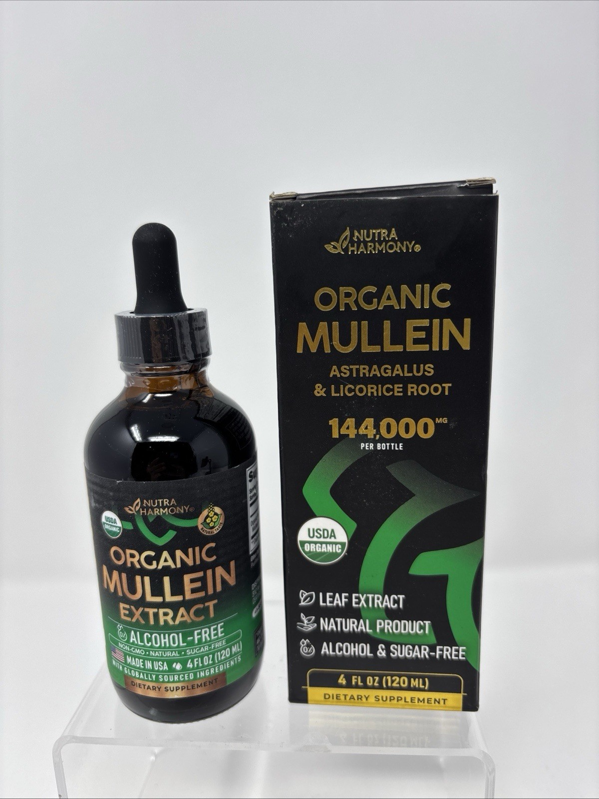 Nutra Harmoney Mullein Extract – USDA Organic Liquid – Alcohol Free 4fl.oz 03/28