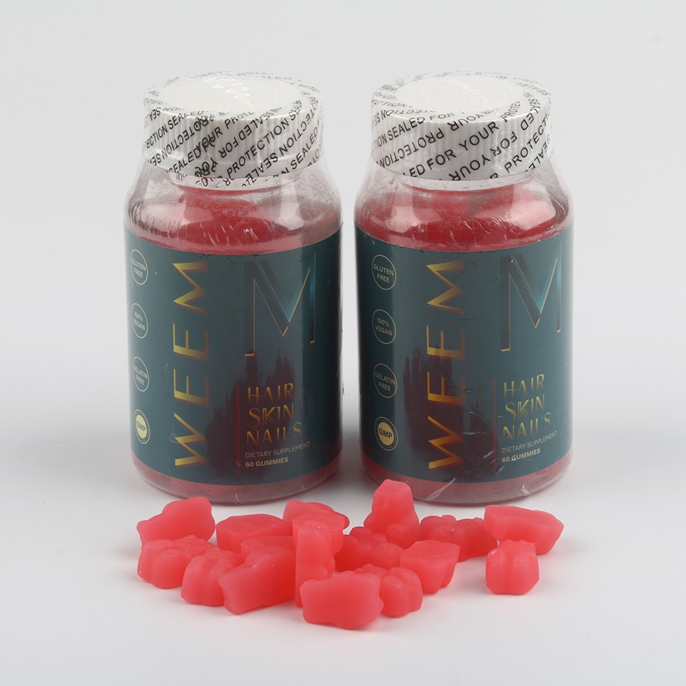 WEEM Hair Skin and Nails Gummies Supports Healthy Hair Vegan Biotin 1-3 Pack