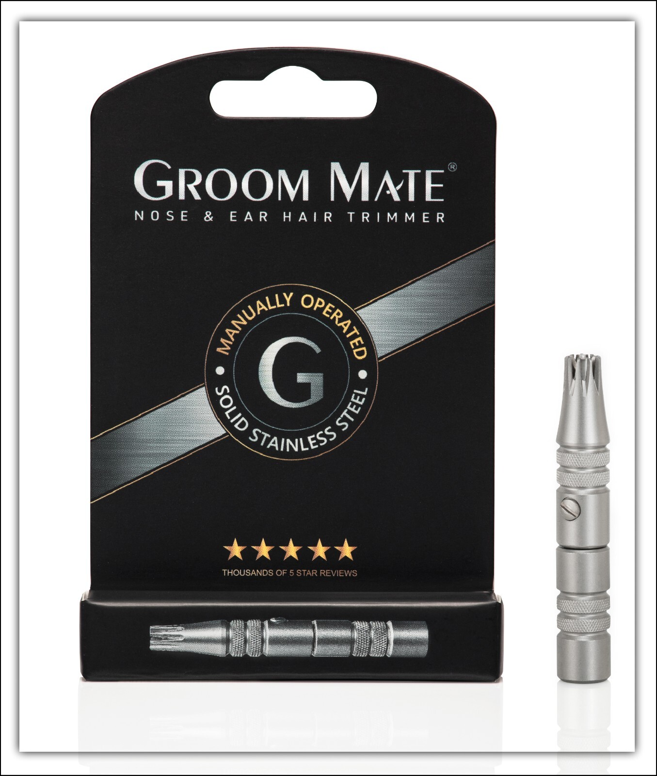 Groom Mate Battery-Free Nose Hair Trimmer -Lifetime Guarantee Made in USA – NEW