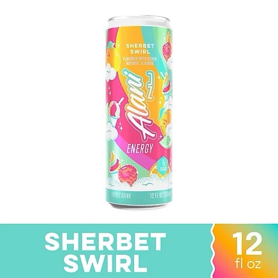 Alani Nu Energy Drink Sherbet Swirl 12-Pack 12oz Cans